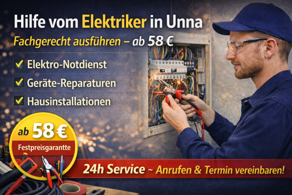 elektriker unna fachgerecht ausführen – ab 58 €