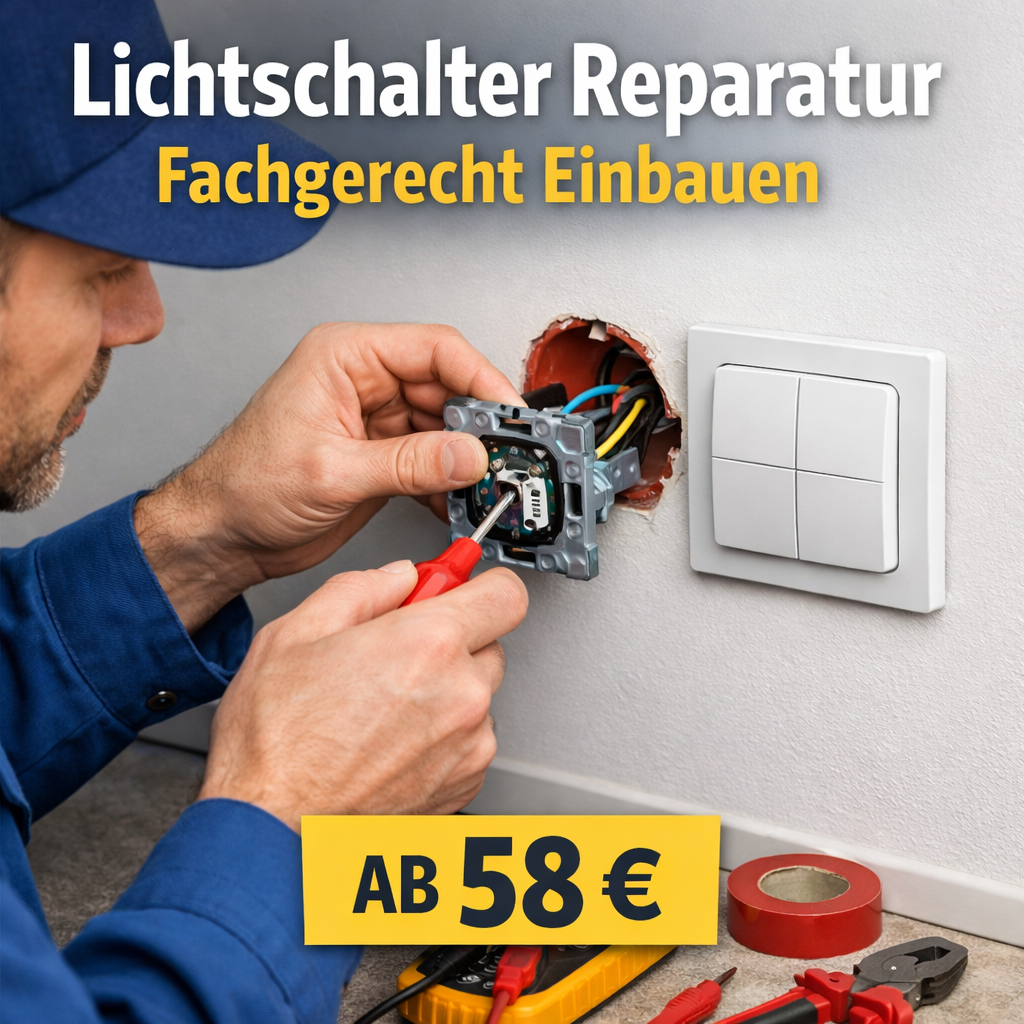 Lichtschalter reparatur fachgerecht einbauen – ab 58 €