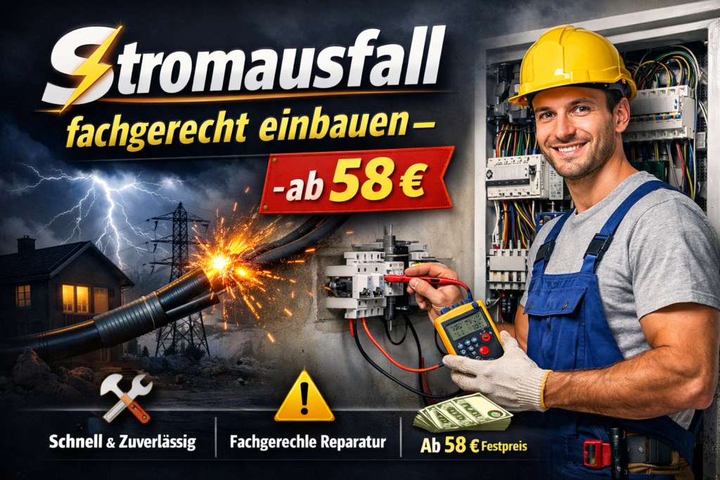 Stromausfall fachgerecht beheben – zuverlässiger Service und schnelle Hilfe ab 58 €​