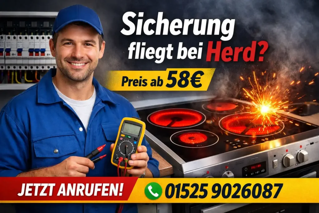 Sicherung fliegt bei Herd