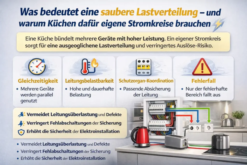 Was bedeutet eine saubere Lastverteilung – und warum Küchen dafür eigene Stromkreise brauchen