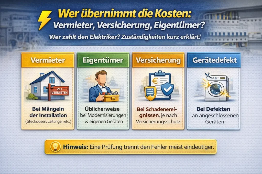 Wer übernimmt die Kosten: Vermieter, Versicherung, Eigentümer