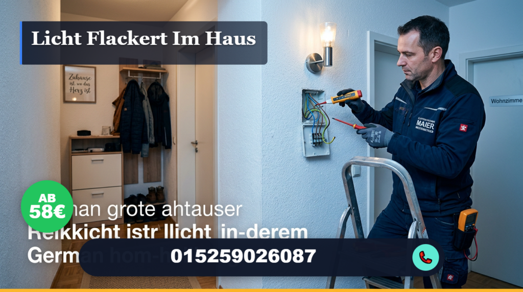 licht flackert im haus