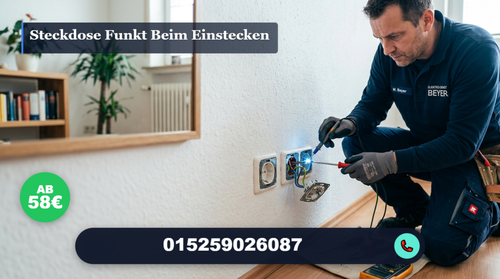 steckdose funkt beim einstecken