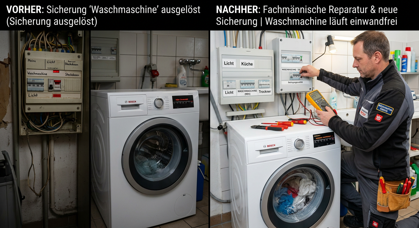 waschmaschine sicherung fliegt raus