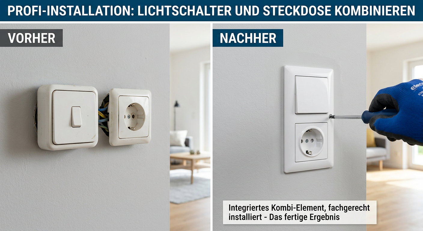lichtschalter mit steckdose anschließen