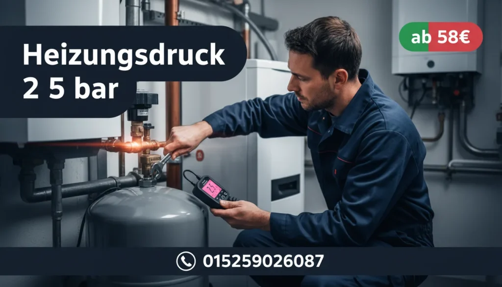 heizungsdruck 2 5 bar