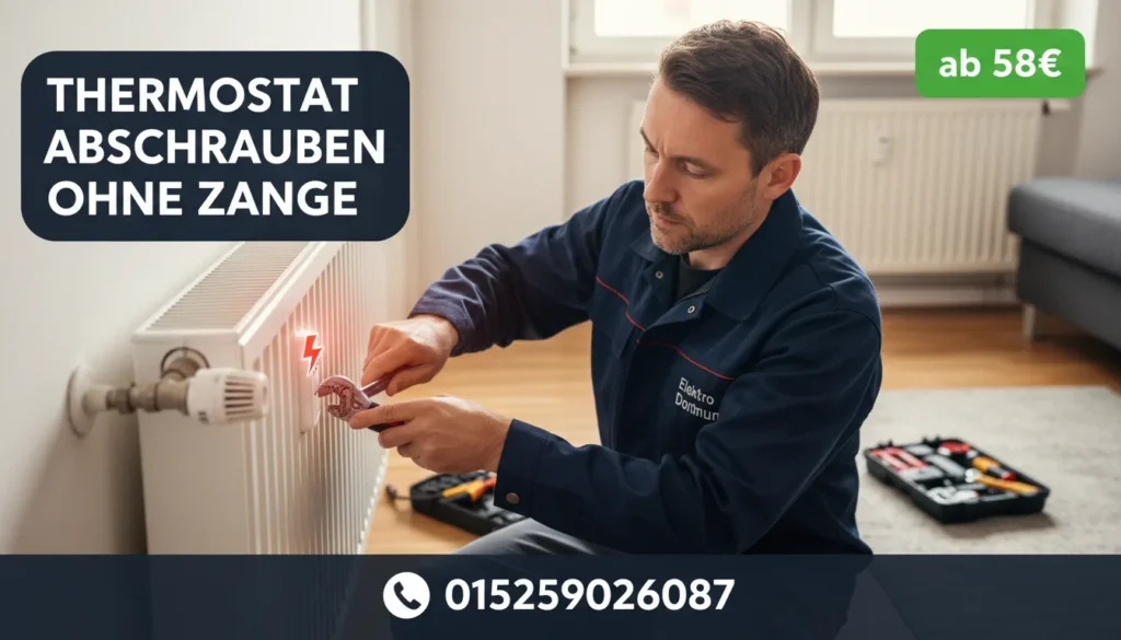 thermostat abschrauben ohne zange