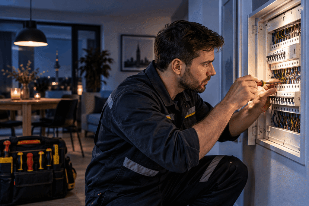 Professionelle Stromausfall Reparatur durch Elektriker in Dortmund Kley