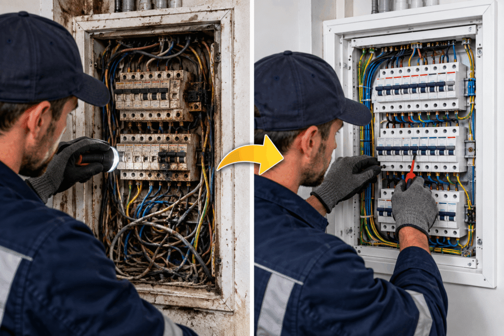 Professioneller Elektriker behebt Stromausfall in Dortmund Eving